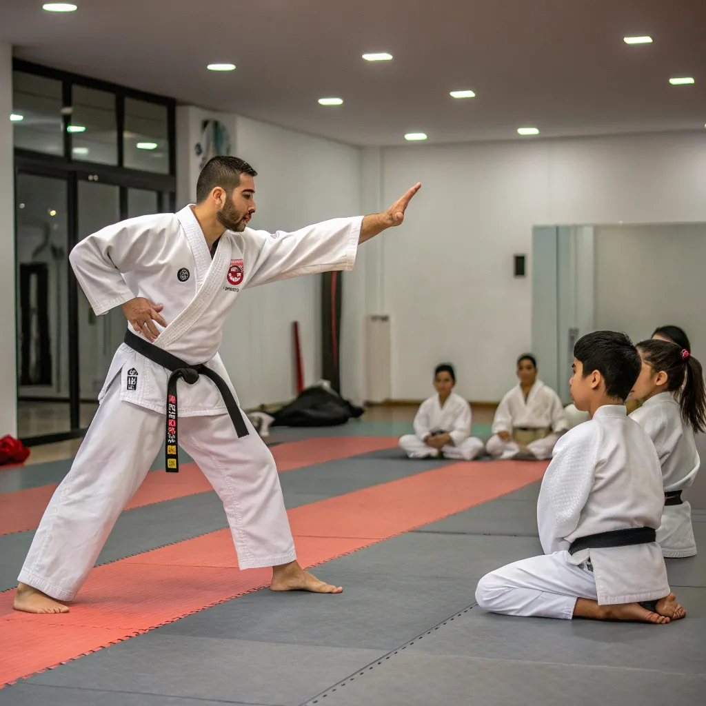 Martial arts training session with a skilled instructor